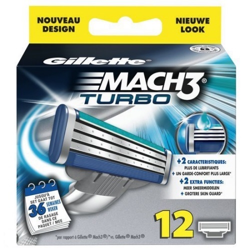 Gillette Mach3 Turbo Scheermesjes 12 Stuks Voordelig Online Kopen